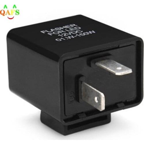 1pc Led Flasher Relay New Fashion 12V 2 Pin Motorcycle Blinker Adjustable LED Flasher RelayTurn Signal Indicator