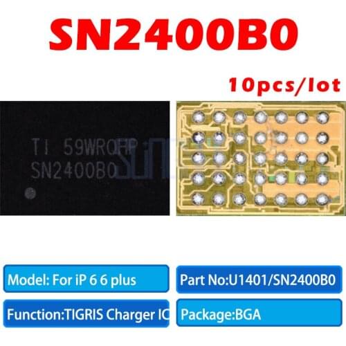 10pcs/lot 100% Original SN2400B0 U1401 USB control TIGRIS charging charger ic chip 35pins for iPhone 6 6 plus