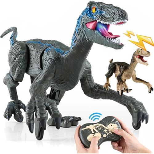 2.4G RC Dinosaur Intelligent Raptor Animal Remote Control Dinosaur Toy Electric Walking Animals Cat Toys For Children Gift