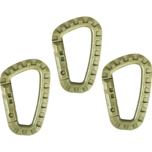 3pcs D Shaped Strong Plastic Tactical Carabiner Clip Outdoor Backpack Hook for Lightweight Applications