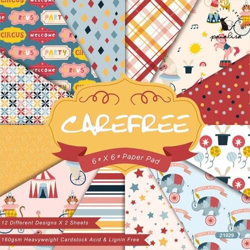 6"12/24 Sheets Cute Birthday Party Scrapbooking Pads Paper Origami Art Background Paper Card Making DIY Scrapbook Craft Paper