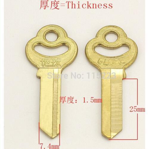 A017 Wholesale Locksmith Keymother Brass House Home Door Blank Key Blanks Keys 25 pieces/lot