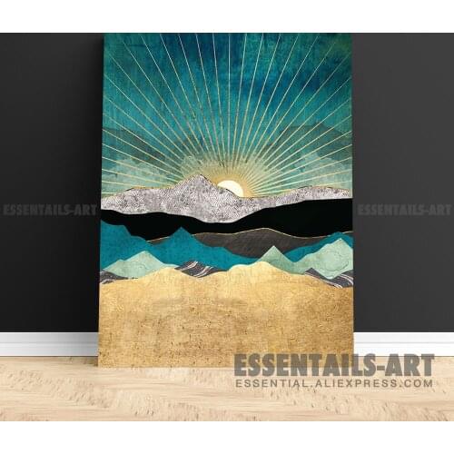 Nordic Abstract sunrise Art design Canvas Wall Art Painting Decor Bedroom study Living kid Room Home Decoration Prints