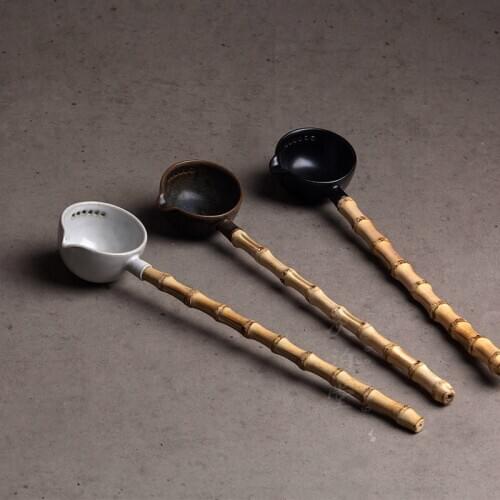 Matcha Accessories Tea Tools Ceramic Tea Spoon Scoop for Traditional Japanese Tea Ceremony