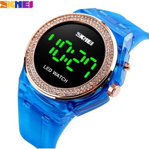 SKMEI New Creative Women Digital Watches Fashion Led Light Display Electronic Wristwatch Waterproof Ladies Clock Montre Homme