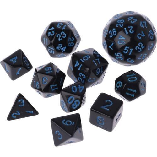New 10 Pcs/Set Game Dice Multi Sided Dices Mixing Party Games Club Gifts Creative Adult Children For Dungeon D & D Games Play