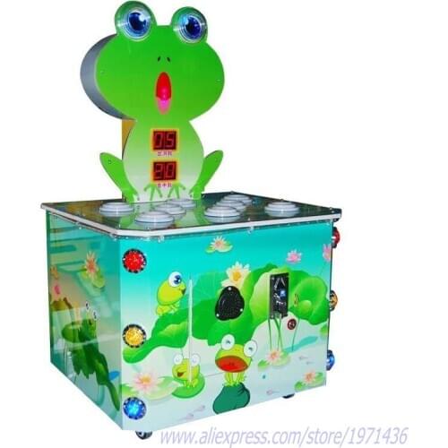 Coin Operated Hammer Hit Frog Game Machine For Children In Shopping Mall