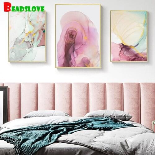 Nordic Colorful Ink Abstract Art 5D diy Diamond Painting Full Square Round Diamond Embroidery Mosaic Picture Of Rhinestones Gift