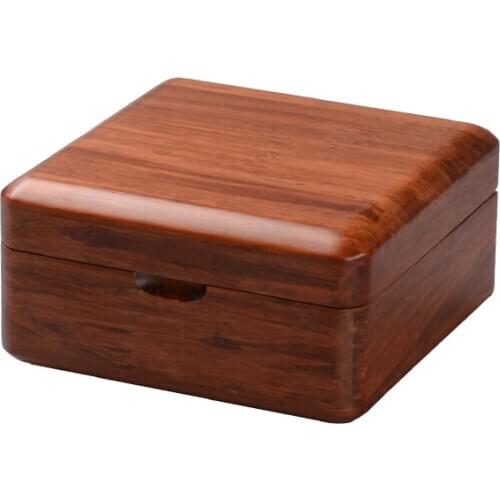 12*12*6cm Dual-Use Cartridge Premium Red Sandalwood Bamboo Ring Necklace Bracelet Multi-Function Box Gift Box