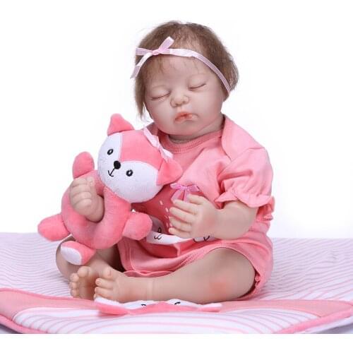 20inch 50cm Reborn Doll Lifelike Silicone Baby Doll with Blanket Plush Toys