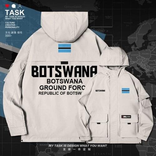 Botswana Batswana BWA men jacket hooded Land Force logo army fan trench coat men windbreaker coat mens for men clothes autumn