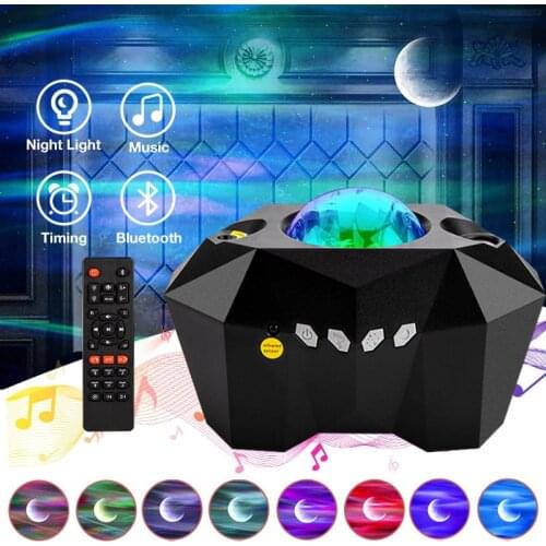 Aurora Star Lights Laser Galaxy Starry Sky Ocean Wave Projector Night Light Led Colorful Nebula Cloud Lamp With Bluetooth Music
