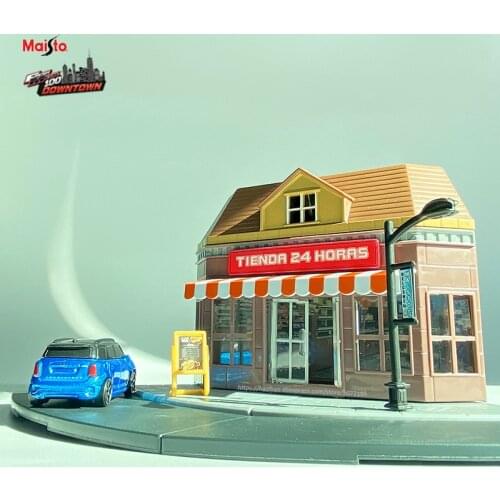 Maisto 1:64 Store models DOWNTOWN SET City model die-cast Mini countryman precision model car Model collection gift Boy Toys