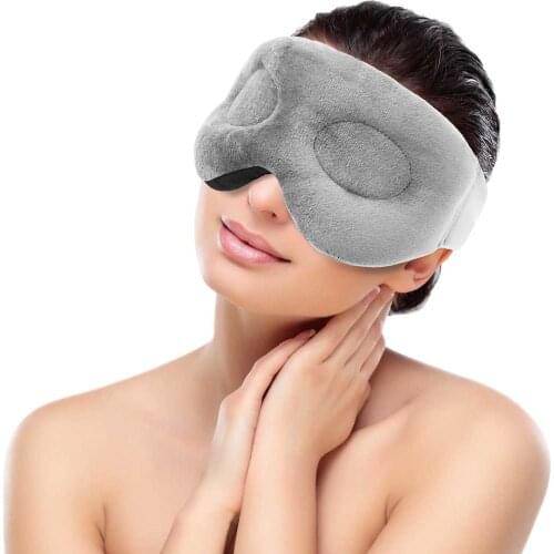 3D Sleep Eye Mask Sleeping Hot Therapy Stereo Eye Cover Shade Eye Patch Soft Portable Blindfold Travel Sleeping Mask