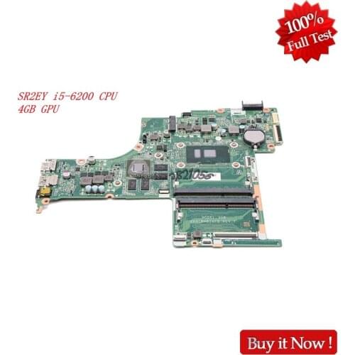 Nokotion 830602-601 830602-001 for HP Pavilion 15T-AB100 15-AB Laptop Motherboard DAX1BDMB6F0 SR2EY i5-6200U 940M 4GB GPU DDR3L