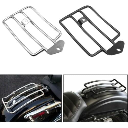 Motorcycle Rear Seat Luggage Retro Rear Tail Rack Metal Shelf for Motorbike Retro Black Motorcycle Rear Seat