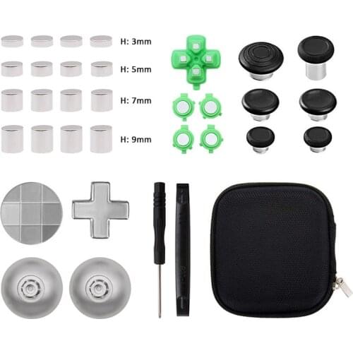 10 Sets Metal Buttons set For PS5 Controller Modification Button Abxy D-pad FPS Increase Replacement Game Accessories