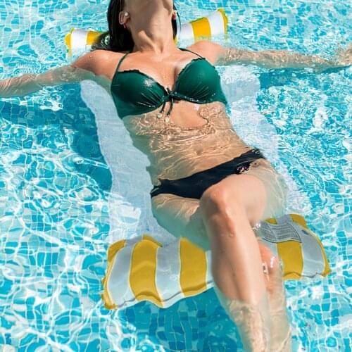 Inflatable Pool Float Portable Folding Swimming Pool Floating Chair Water Hammock Lounger Made From Thick PVC Material Durable