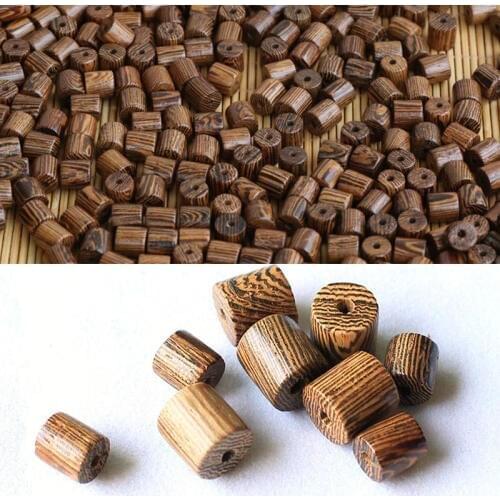 Natural Ebony Chicken Wing Wood beads Bucket Shape Spacer Beads For Jewelry Making Diy Buddhist Bracelets Findings Charms 6/8mm