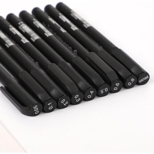 JIANWU Creative Sketch Pigment Fine Liner Marker Pen Various Sizes Micron Hook Line Pen Sketching Painting School Supplies
