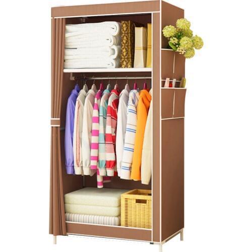 Simple Wardrobe Student Dormitory Single Wardrobe Storage Cabinet Finishing Locker Steel Tube Wardrobe