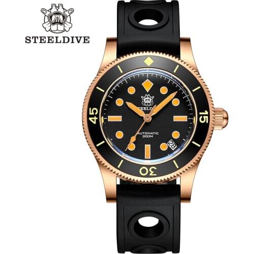 SD1952S Japan NH35 Automatic Watches Ceramic Bezel Bronze Case Diving Wrist Watches Men