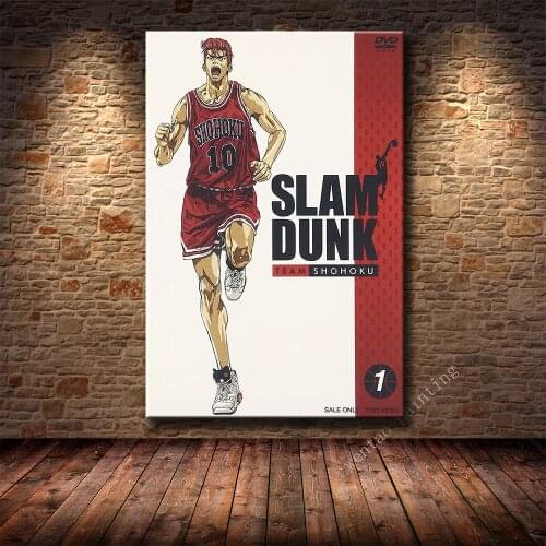 Slam Dunk Anime Quality HD Reying Movie HomeSlam Dunk Art Decor Room Living Posters Room Wall Art Canvas Painting No Frame