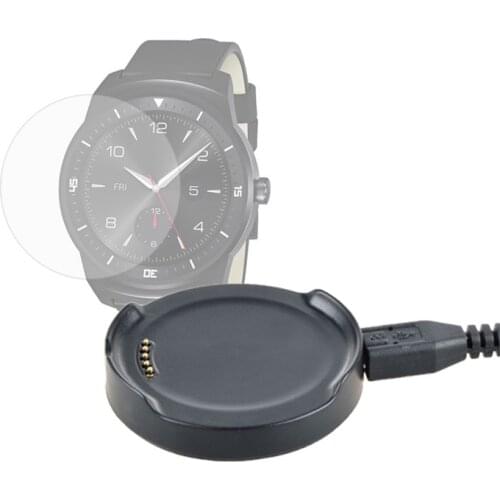 Replacement Desktop Power Supply G Watch R Charging Cradle Dock Charger + USB Cable For LG G Watch R W110 Charger