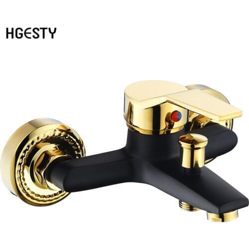 Bathroom Shower Faucets Bath Shower Mixer Water Tap Wall Mounted Bathtub HandHeld Shower Head Set Wall Bathroom Rain Shower Set