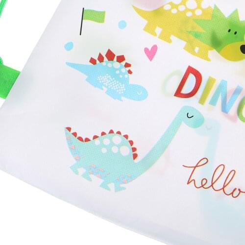 Cartoon Dinosaur Drawstring Bags Kids Drawstring Backpack Baby Clothes Clothings Children Organizer Pouch Laundry Bag