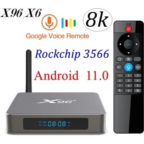 5PCS X96 X6 Android 11.0 TV Box RK3566 8GB 128GB 4G 64GB 32GB 2T2R Dual Wifi Lan 1000M LAN BT 8K HD Smart Media Player