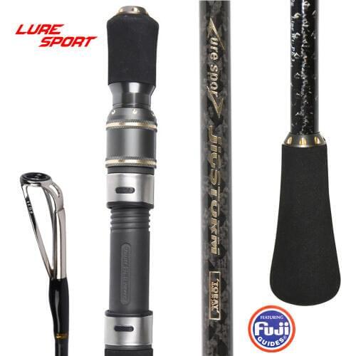 LURESPORT Slow Jigging Rod 2.1M X Cross carbon FUJI Guides FUJI Reel Seat SpinningCasting 60-260G PE2-4 1.5 section boat rod