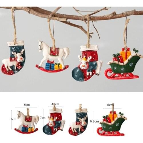 Merry Christmas Xmas Tree Ornaments Santa Claus Pendant Gift Kids Toys new year 2022 christmas decoration home decor