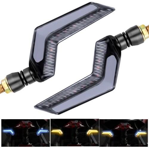2pcs Universal LED Motorcycle Turn Signal Light Indicator Lights Blinkers Flashers Amber Color Daytime Running Lamp 12V