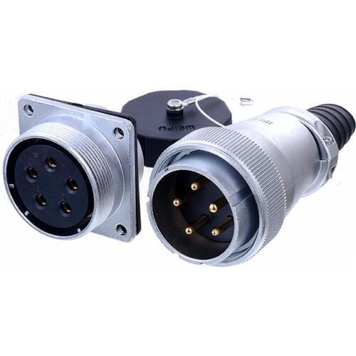 WS40 TQ+Z Industry M40 Male Plug Solder Waterproof Connectors 5pin 50A 9pin 25A 15-31pin 15A 52pin 5A Power Connector Whorl Lock