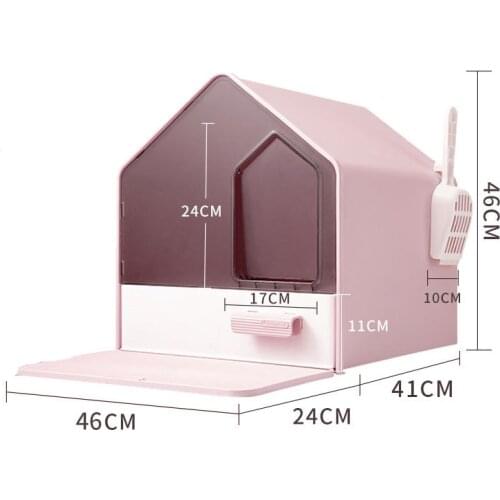 Cat Litter Box Fully Enclosed Drawer Type Cat Toilet Deodorant and Splash-proof and Odor-proof House Cat Litter Tray