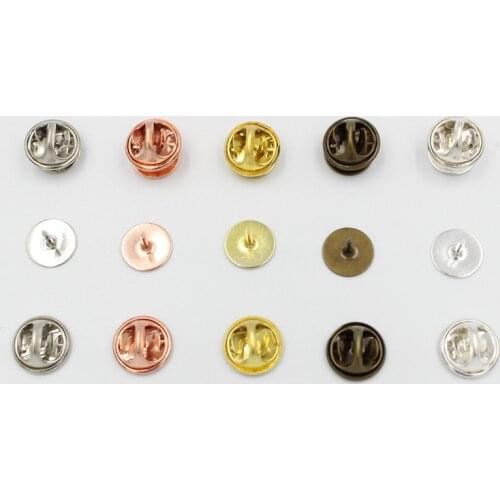 20pcs Gold Rhodium Color Copper Nail Tie Tack Lapel Pin Back Clutch Scatter Butterfly Clasp Squeeze Badge Holder DIY Jewelry