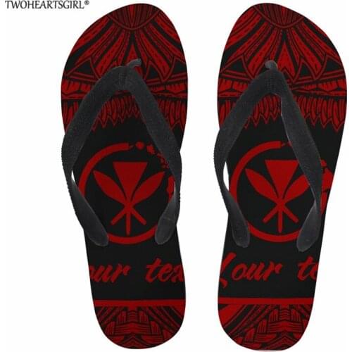 Twoheartsgir Maoli Tribe Hawaii Women Beach Slippers Summer Flip Flops Shoes Sandals Home Outside Slipper Flip-flops Flat Female