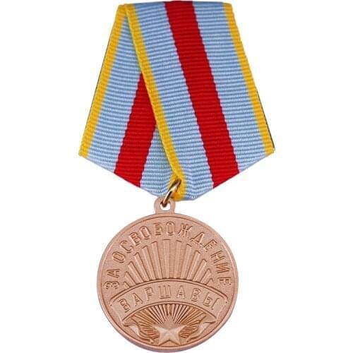 Soviet Military Medal "For the Liberation of Warsaw" 17 January 1945 WWII USSR Star Order CCCP Badge Russian Vintage Collection