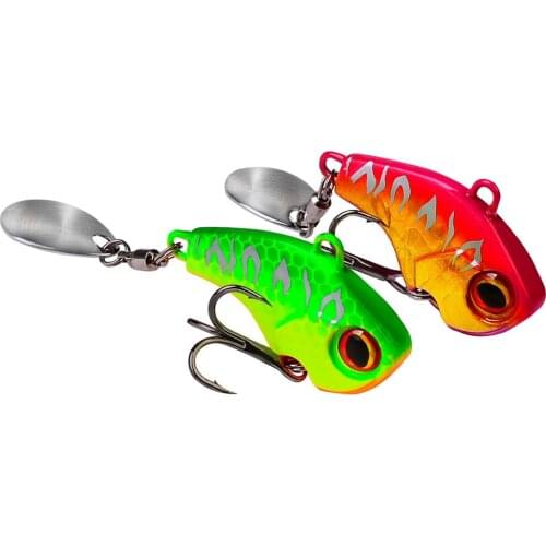 1 Pcs Mini VIB Long Throw Road Lure 6g/15g/28g Vibration Bait Sequin Submerged Rotating Sequin Bionic Bait Fishing Gear