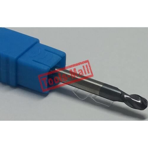 1pc radius=2.5mm 2 Flutes hrc55 R2.5*10*D5*50 solid carbide Ball nose End Mill CNC router bits tools Milling cutter