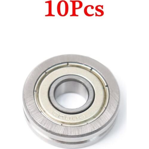 10Pcs 10x30x8mm A1001ZZ Ball Bearings V Groove Bearing Steel Bearing Low Noise Roller Guide Bearing for Heavy Rail