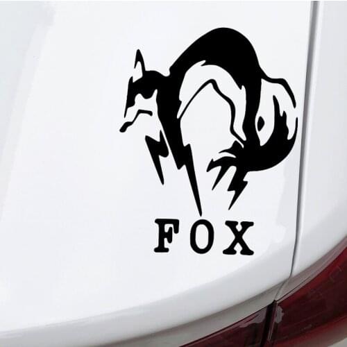12.7CM*16.2CM FOX Creativity Decoration Pattern Car Window Car Sticker Vinyl Decal Black/Silver N1028