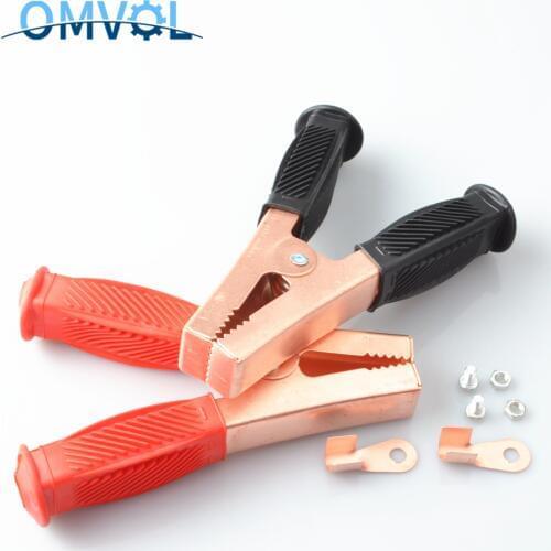 2pcs Car Vehicle Battery Test Alligator Crocodile Clip Clamp 500A