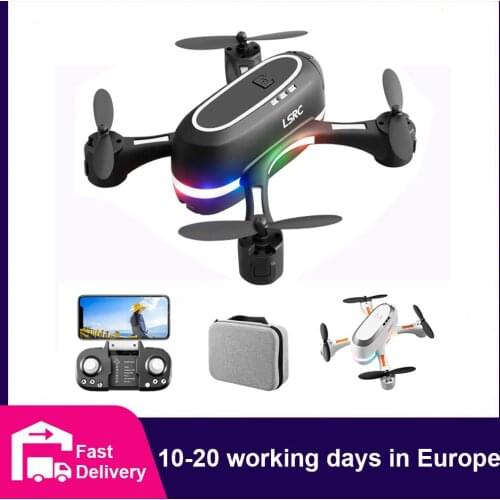 2021 New LSRC Rainbow Mini Drone HD Dual Camera WIFI FPV Hight Hold One Key Return Quadcopter RC Dron Kid Gifts