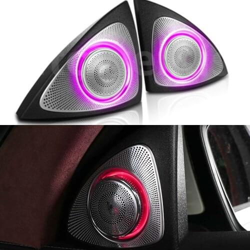 3/64 colors 3D Rotating Tweeter Door Side Tweeter Cover Ambient Light Neon Light For C GLC E W205 X253 W213 Hore