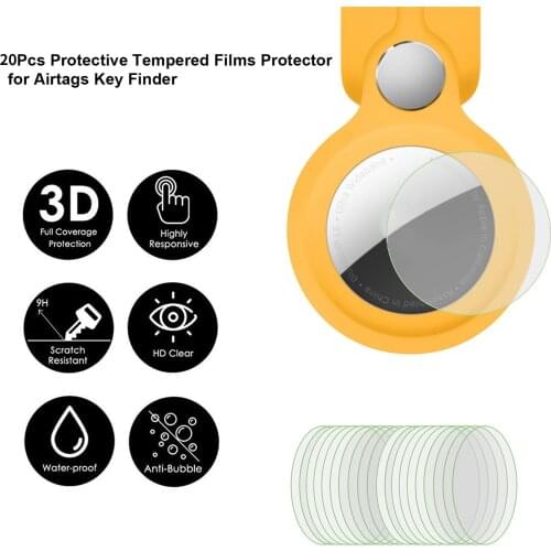 5 Pack Clear Screen Protector PET Soft film Shield For AirTags Key Finder Locator Tracker Anti-scratch Film Not Tempered Glass