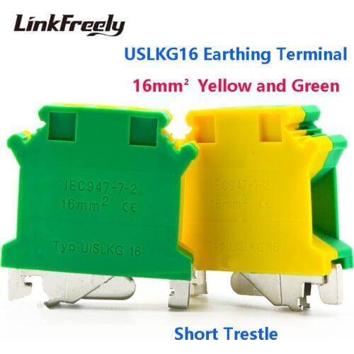 USLKG16 50pcs Electric Wire Screw Earthing Terminal Connector Set USLKG2.5 -50mm^2 Faston Crimp Terminals Connector Block Clamp