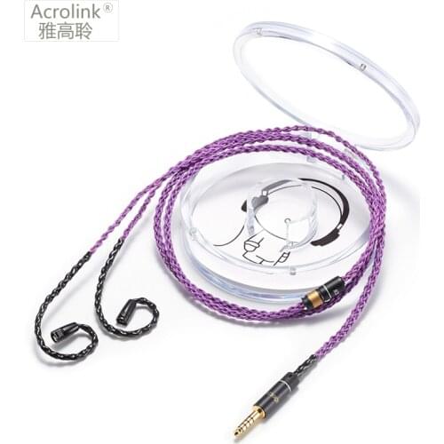 Acrolink 1.2m 8 core silver plated High Qulity DIY Upgraded Earphone Cable Repair Replacement With IE80 Interface For 4.4 XLR