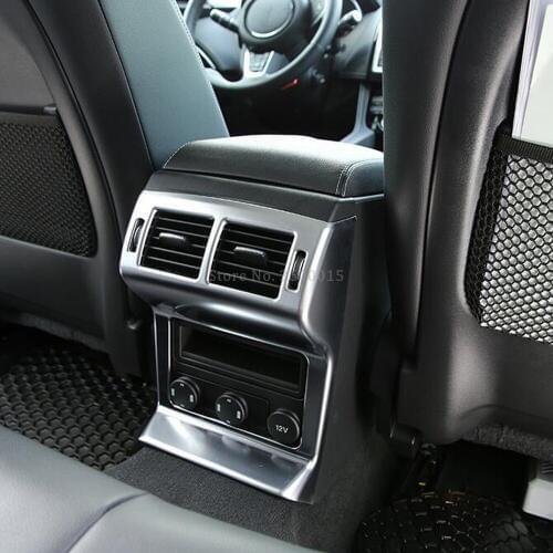 Accessories Interior For Cars ABS Matte Back Air Vent Outlet Cover Armrest Locker Trim Molding For Jaguar F-Pace 2016 2017 2018